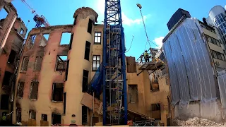 Building Demolition Timelapse, Stockholm Sweden