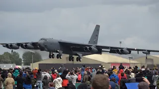 USAF Boeing B-52 Take Off, Flypasts, Landing & Crabbing | RIAT 2023