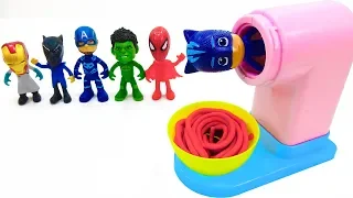PJ 마스크 장난감으로 색을 익히고 도우면 만들기 / 영어 색상 배우기