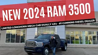 New 2024 Ram 3500 Limited Longhorn Mega Cab Dually 4x4 | Stock # RR33103 - Redwater Dodge