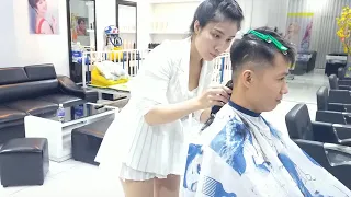 Professional men's haircut at Cali Nguyen Hair Salon