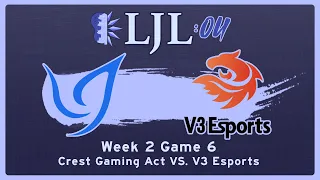 [EN] LJL Summer 2021 - Week 2 Game 6 Crest Gaming Act vs V3 Esports
