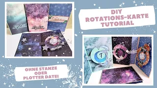 Karten basteln – DIY – Rotations-Karte – ohne Stanzen oder Plotter Datei – Tutorial