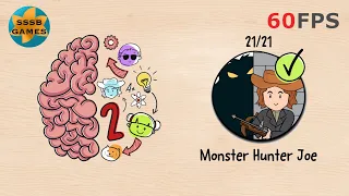 Brain Test 2: Monster Hunter Joe Level 1 To 21 By (Unico Studio LLC), iOS/Android Walkthrough