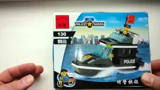 Конструктор Полицейский катер Enlighten SWAT Special Police Speedboat