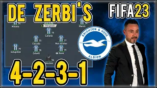 Replicate Roberto De Zerbi's 4-2-3-1 Brighton Tactics in FIFA 23 | Custom Tactics Explained