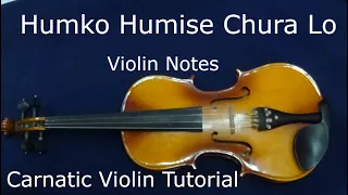 Humko Humise Chura Lo #carnatic #violin #notes #humkohamisechuralo