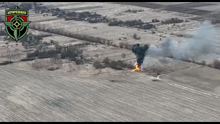 Уничтожение техники россиян из ПТРКNLAW.Destruction of Russian equipment from NLAW anti-tank systems