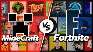 Minecraft YouTubers Vs Fortnite YouTubers - Sub Count History [2009-2025]