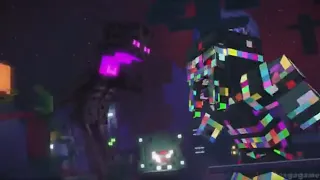 Minecraft Story Mode Giant Enderman vs Prismarine Colossus