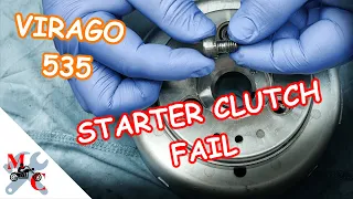 YAMAHA XV535 STARTER CLUTCH PROBLEM | DETAILED REMOVAL TUTORIAL | 4K | ENGINE NOISE FIX | #7