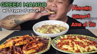 GREEN MANGO w/ 3 TYPES OF SAUCE | TOL BULOY MUKBANG | MUKBANG PHILIPPINES