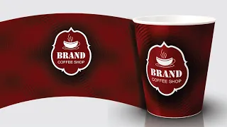 Paper cup sleeve Design in coreldraw | Coffee Cup | Logo Design