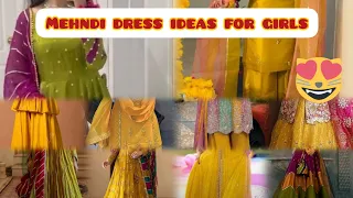 mehndi dress ideas for girls 2024| best trending mehndi outfits