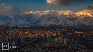 4K Aerial View of TEHRAN from above Milad Tower | تهرانِ پاکیزه از بالای برج میلاد