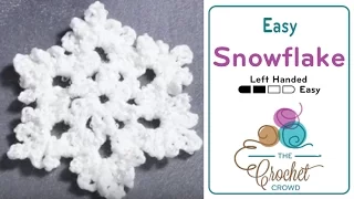 Left Hand: Crochet Snowflake | The Crochet Crowd