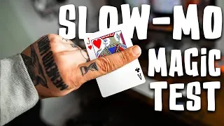 Sleight of Hand in SLOW MOTION - Is the hand quicker than the eye?! (Bad idea)