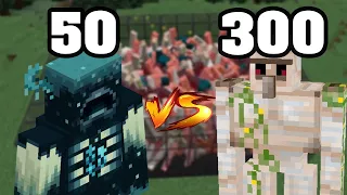 300 Iron Golems vs 50 Wardens