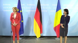 Pressestatement von BMin Julia Klöckner und Violeta Alexandru (Arbeitsministerin Rumänien)