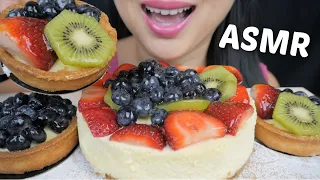 ASMR *FRUIT CHEESE CAKE with Fruit Tart Relaxing Soft Eating Sounds | N.E Let's Eat