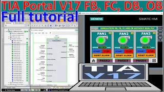 TIA Portal V17 how to create FB, FC, DB and Call to OB