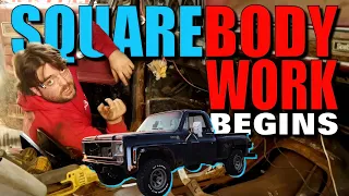 BUTCHER TIME! Chevy K10 Stepside Gets Floors & Rockers