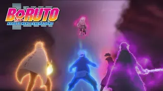 Shibai Ootsutsuki VS Naruto, Sasuke, Boruto and Kawaki - Boruto (2023)