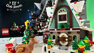 LEGO Elf Club House Winter Village Review! 2021 Set 10275! 🎅🏽🎄