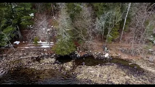 Bigfoot sighting in Northern Maine!!! 4K Drone footage in March 2021!!! (Not real)