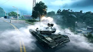 Battlefield 2042: Portal Gameplay - BF3 Rush of Ages - Orbital - Russian T-90 Tank Gameplay