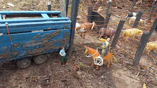 brincando de fazendinha levando o gado magra pra fazenda pantanal