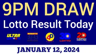 Lotto Result Today 9pm Draw January 12, 2024 Swertres Ez2 PCSO Live Result