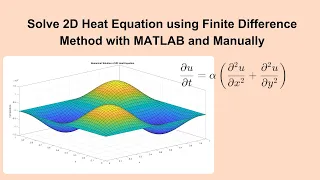 Solve 2D Heat Equation using FDM with MATLAB and Manual |Finite Difference Method| 2D Heat Equation