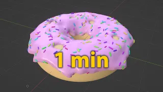 🍩 Donut in 1 minute ☕ Blender 3.3