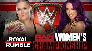 Ronda Rousey Vs Sasha Banks Raw Women's Championship | Royal Rumble 2019