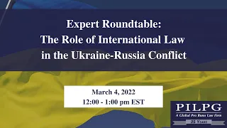 Expert Roundtable: The Role of International Law in the Ukraine-Russia Conflict (EN)