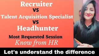 Recruiter vs Talent Acquisition Specialist vs Headhunter #hr #headhunter #recruit #readytogetupdate