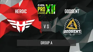 CS:GO - Heroic vs. GODSENT [Overpass] Map 3 - ESL Pro League Season 12 - Group A - EU