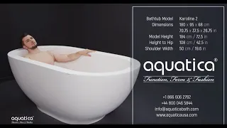 Aquatica Karolina 2 Freestanding Bathtub Demo Video for Tall People