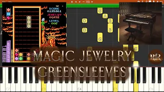 Magic Jewelry Level 006 (Greensleeves) (NES Game Soundtrack, Piano Tutorial Synthesia)