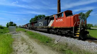 CN 5735 East -  an EMD SD75I in 360 Degrees - on 8-13-2020