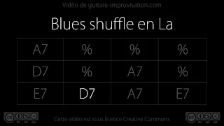 Blues shuffle en La (130 bpm) : Backing track