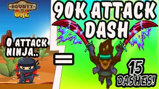 NEW 90K ATTACK DASH ROCKS VS ENDLESS +15 Dashes! Bounty Of One (Full Build Breakdown)