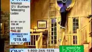 QVC Guy falls off ladder on TV - so FUNNY