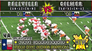 #1 Bellville vs #3 Gilmer Football | [STATE CHAMPIONSHIP | FULL GAME]
