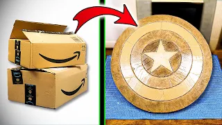 DIY Captain America shield from cardboard + Magnetic Bracelet!