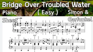 Bridge over Troubled Water / Easy Piano Sheet Music -/ Simon & Garfunkel /by SangHeart Play