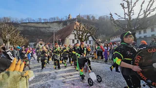 55ème Carnaval des Bolzes 2023 Fribourg. Cortège des enfants et Rababou