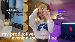 мой продуктивный уютный вечер | study, my work, yoga, netflix *productive study evening routine*