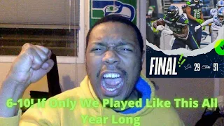 6-10! A Good Win! Seahawks vs. Lions NFL 2021 Week 17 Highlights | DJH88's Reaction